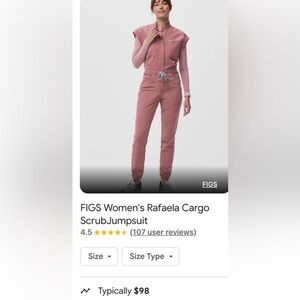 FIGS jumpsuit pink jogger